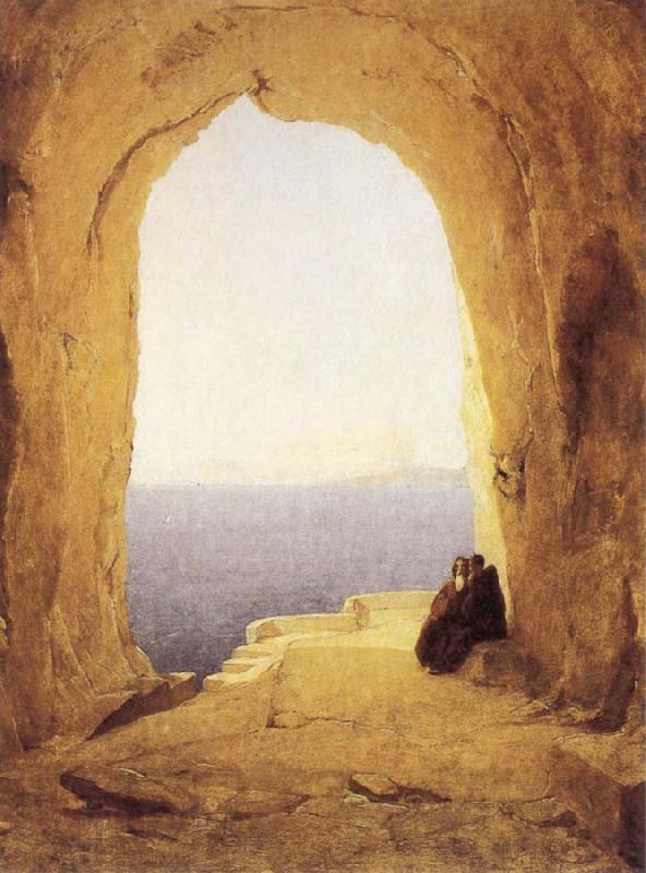 Karl Blechen Monks at the Gulf of Naples China oil painting art